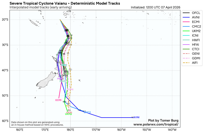 SOUTH PACIFIC: TC 30P(MAILA) near CAT 4 US despite possible up-welling,intensification still possible next 24h/TC 31P (VAIANU) peaked at CAT 3 forecast to be a strong Subtropical Storm by 96h//071500 UTC 