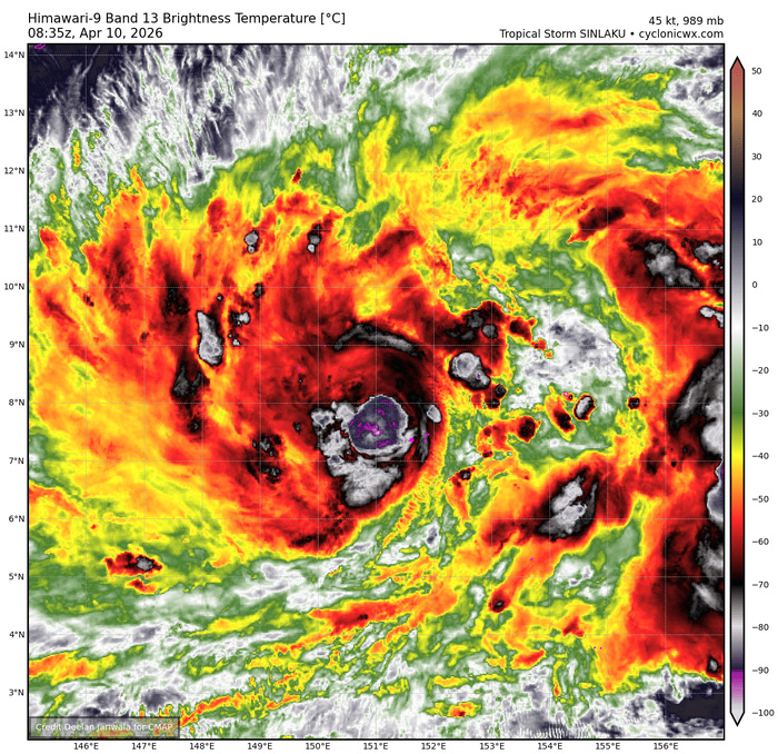 WESTERN PACIFIC: TS 04W(SINLAKU) intensifying could be a direct threat to GUAM in 72h as a powerful typhoon// SOUTH PACIFIC: TS 30P(MAILA) up-welling taking its toll/31P(VAIANU) strong subtropical storm heading for NZ//100900 UTC 