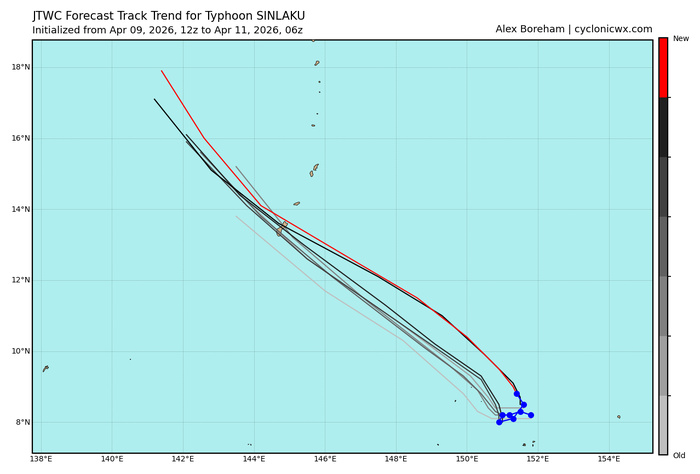 WESTERN PACIFIC: by 48h TY 04W(SINLAKU) is forecast be near Super Typhoon intensity and track dangersouly close to GUAM /SOUTH PACIFIC: TD 30P(MAILA) spectacular weakening last 24h/31P(VAIANU) subptropical storm close to NZ//110900 UTC WESTERN PACIFIC: by 48h TY 04W(SINLAKU) is forecast be near Super Typhoon intensity and track dangersouly close to GUAM /SOUTH PACIFIC: TD 30P(MAILA) spectacular weakening last 24h/31P(VAIANU) subptropical storm close to NZ//110900 UTC
