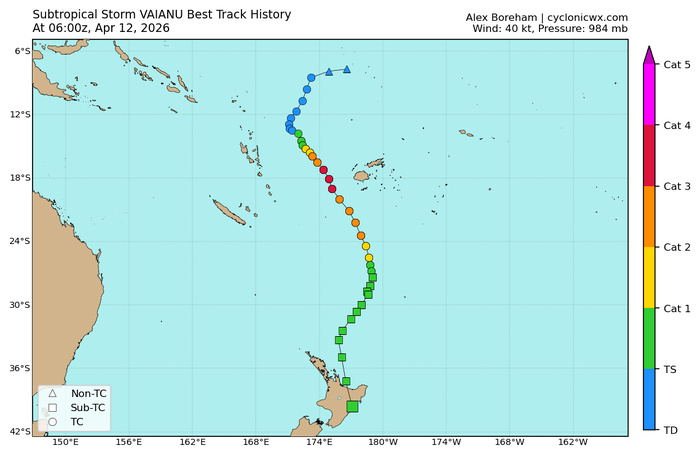 WESTERN PACIFIC: Super Typhoon 04W(SINLAKU) to reach CAT 5 US within 12/18 hours, forecast to track dangerously close to the MARIANA islands by 36/48h/SOUTH PACIFIC: Remnants of TD 30P(MAILA/Subtropical 31P(VAIANU) tracked over NZ//120900 UTC