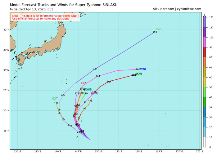 WESTERN PACIFIC: Super Typhoon 04W(SINLAKU) CAT 5 US peaked at 160kt,forecast to hit directly TINIAN and SAIPAN islands in 24h at Super Typhoon Intensity//130900 UTC WESTERN PACIFIC: Super Typhoon 04W(SINLAKU) CAT 5 US peaked at 160kt,forecast to hit directly TINIAN and SAIPAN islands in 24h at Super Typhoon Intensity//130900 UTC