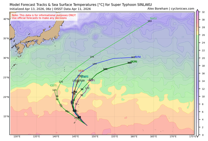 WESTERN PACIFIC: Super Typhoon 04W(SINLAKU) CAT 5 US peaked at 160kt,forecast to hit directly TINIAN and SAIPAN islands in 24h at Super Typhoon Intensity//130900 UTC WESTERN PACIFIC: Super Typhoon 04W(SINLAKU) CAT 5 US peaked at 160kt,forecast to hit directly TINIAN and SAIPAN islands in 24h at Super Typhoon Intensity//130900 UTC