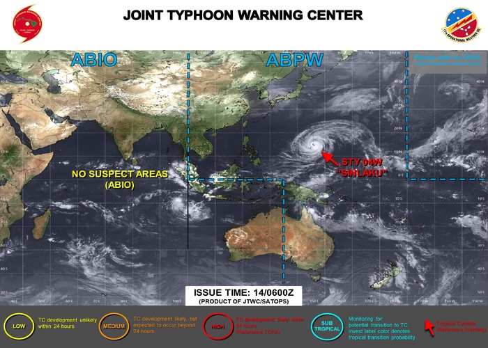 WESTERN PACIFIC: Super Typhoon 04W(SINLAKU) CAT 4 US exhibiting an eye-wall replacement cycle with imminent landfall near AGUIJAN or TINIAN with very destructive winds/ SOUTH INDIAN: Invest 92S/140900 UTC / WESTERN PACIFIC: Super Typhoon 04W(SINLAKU) CAT 4 US exhibiting an eye-wall replacement cycle with imminent landfall near AGUIJAN or TINIAN with very destructive winds/ SOUTH INDIAN: Invest 92S/140900 UTC /
