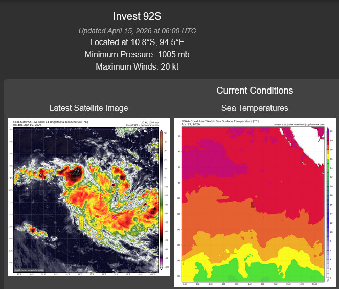 WESTERN PACIFIC: Typhoon 04W(SINLAKU) large and still powerful CAT 3 US,  slow mover lead to a prolonged period period of destructive winds over the MARIANAS/ SOUTH INDIAN: Invest 92S//150900 UTC  