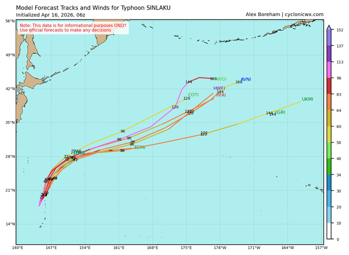 WESTERN PACIFIC: 04W(SINLAKU) CAT 3 US forecast to remain a Typhoon for the next 48h before becoming a strong extratropical storm/SOUTH INDIAN: Invest 92S//161000 UTC WESTERN PACIFIC: 04W(SINLAKU) CAT 3 US forecast to remain a Typhoon for the next 48h before becoming a strong extratropical storm/SOUTH INDIAN: Invest 92S//161000 UTC