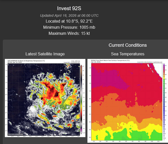 WESTERN PACIFIC: 04W(SINLAKU) CAT 3 US forecast to remain a Typhoon for the next 48h before becoming a strong extratropical storm/SOUTH INDIAN: Invest 92S//161000 UTC  