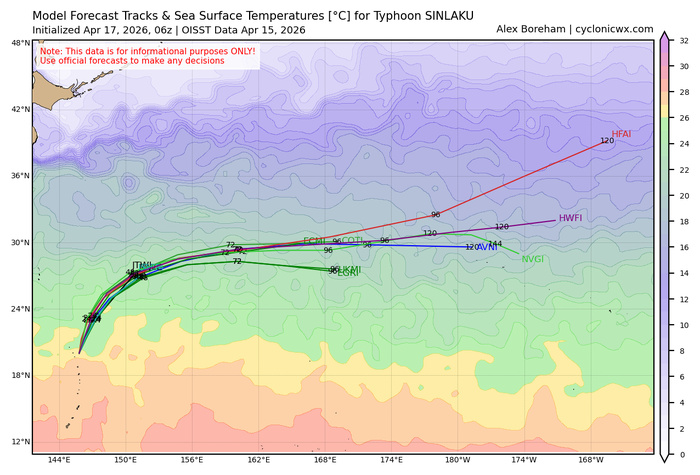 WESTERN PACIFIC: Typhoon 04W(SINLAKU) CAT 1 US is tracking over increasingly cooler seas with ETT forecast to complete by 48h//171000 UTC WESTERN PACIFIC: Typhoon 04W(SINLAKU) CAT 1 US is tracking over increasingly cooler seas with ETT forecast to complete by 48h//171000 UTC