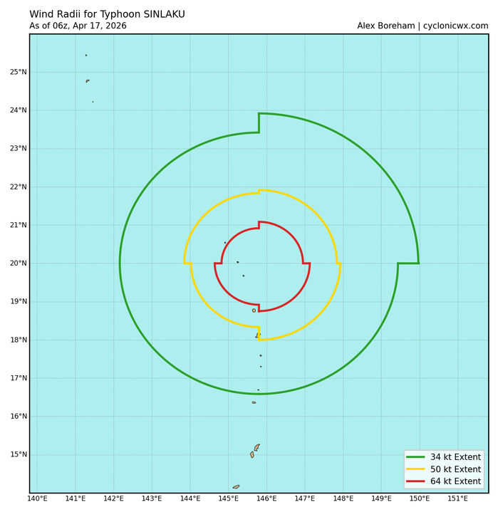 WESTERN PACIFIC: Typhoon 04W(SINLAKU) CAT 1 US is tracking over increasingly cooler seas with ETT forecast to complete by 48h//171000 UTC