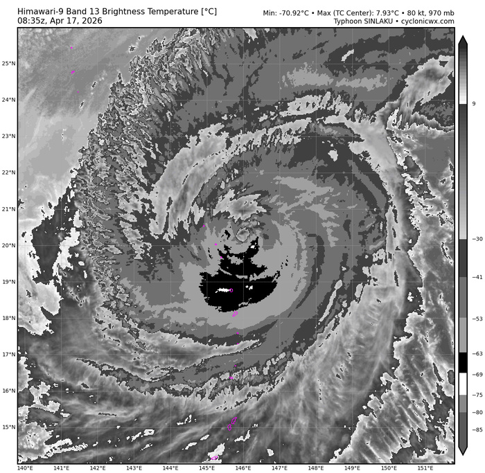 WESTERN PACIFIC: Typhoon 04W(SINLAKU) CAT 1 US is tracking over increasingly cooler seas with ETT forecast to complete by 48h//171000 UTC WESTERN PACIFIC: Typhoon 04W(SINLAKU) CAT 1 US is tracking over increasingly cooler seas with ETT forecast to complete by 48h//171000 UTC