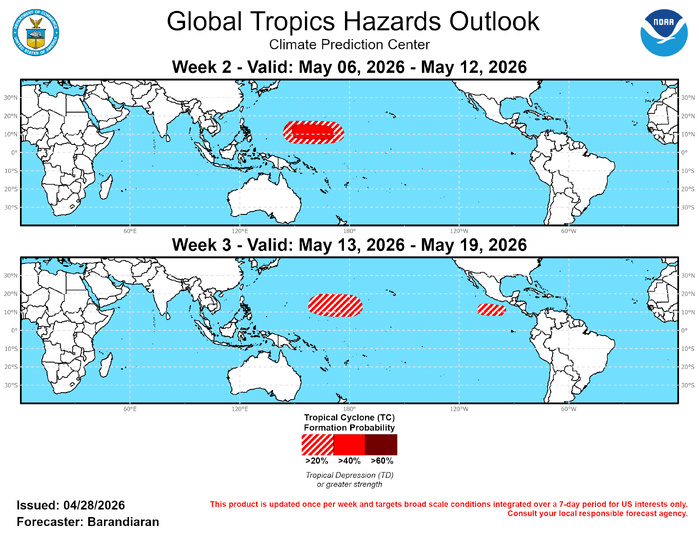 3 Week Tropical Cyclone Formation Probability//04/29/26