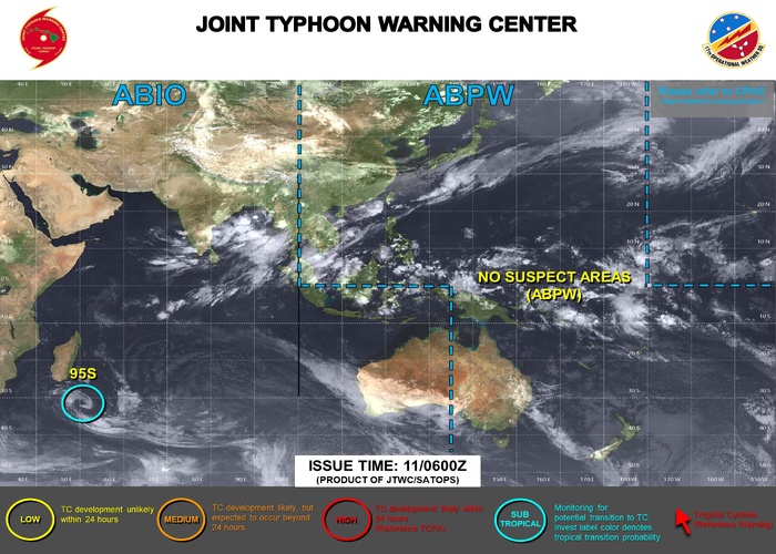 JTWC IS ISSUING 3 HOURLY SATELLITE BULLETINS ON INVEST 95S