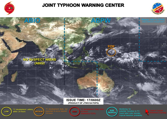 WESTERN PACIFIC: Invest 92W/ SOUTH PACIFIC: Invest 96P/3 Week Tropical Cyclone Formation Probability//17@1030 UTC WESTERN PACIFIC: Invest 92W/ SOUTH PACIFIC: Invest 96P/3 Week Tropical Cyclone Formation Probability//17@1030 UTC