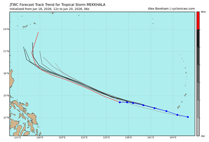 WESTERN PACIFIC: TS 07W(MEKKHALA) forecast to reach Typhoon Intensity by 24h, forecast to peak at CAT 3 US in 72h//20@1000 UTC 