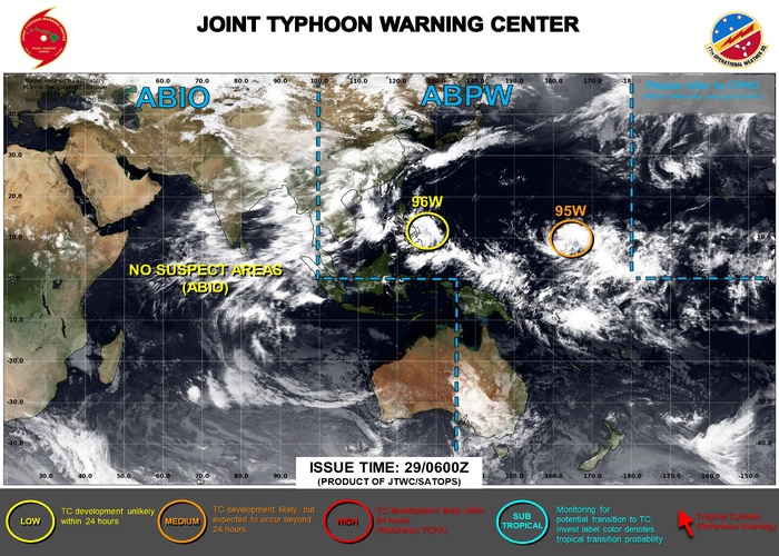 WESTERN PACIFIC: Invest 95W & Invest 96W//29@0900 UTC