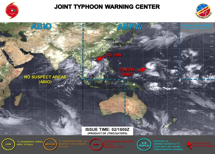 JTWC IS ISSUING 6 HOURLY WARNINGS AND 3 HOURLY SATELLITE BULLETINS ON 09W AND 10W JTWC IS ISSUING 6 HOURLY WARNINGS AND 3 HOURLY SATELLITE BULLETINS ON 09W AND 10W