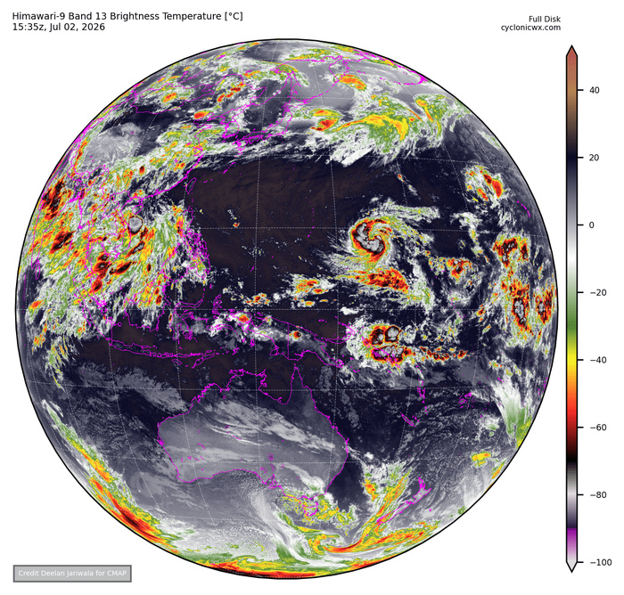WESTERN PACIFIC: TS 09W(BAVI) RI expected next 48h to Super Typhoon Intensity/TD 10W//SOUTH PACIFIC:Invest 97P//EASTERN PACIFIC:TS 04E(DOUGLAS)//02@1800 UTC 