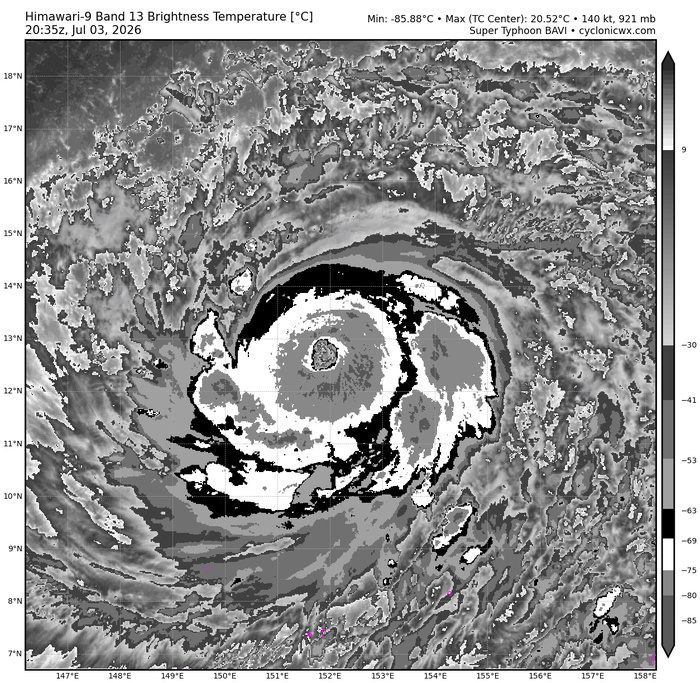 WESTERN PACIFIC:Super Typhoon 09W(BAVI) Extreme Rapid Intensification to CAT 5 US, bearing down on the MARIANAS/TS 10W(MAYSAK)/SOUTH PACIFIC:Invest 97P//03@2200 UTC