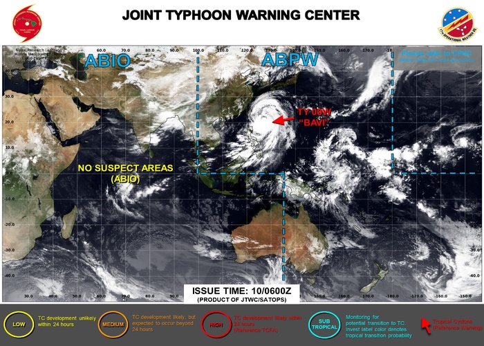JTWC IS ISSUING 6 HOURLY WARNINGS AND 3 HOURLY SATELLITE BULLETINS ON 09W
