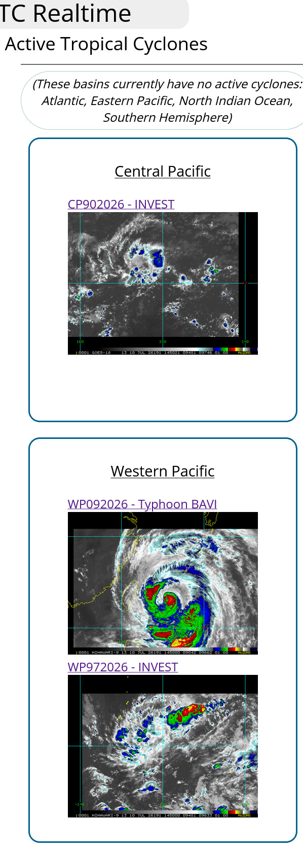 WESTERN PACIFIC: TY 09W(BAVI) CAT 1 US,with a massive circulation, forecast to track very close or over ISHIGAKI island within 12h before making landfall over WENZHOU/Invest 97W/Invest 90C/10@1530 UTC