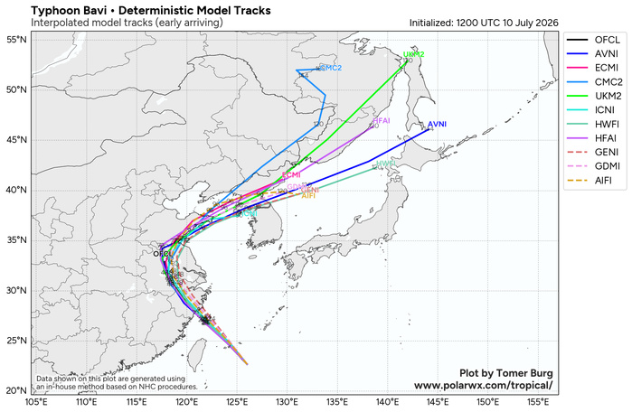 WESTERN PACIFIC: TY 09W(BAVI) CAT 1 US,with a massive circulation, forecast to track very close or over ISHIGAKI island within 12h before making landfall over WENZHOU/Invest 97W/Invest 90C/10@1530 UTC WESTERN PACIFIC: TY 09W(BAVI) CAT 1 US,with a massive circulation, forecast to track very close or over ISHIGAKI island within 12h before making landfall over WENZHOU/Invest 97W/Invest 90C/10@1530 UTC