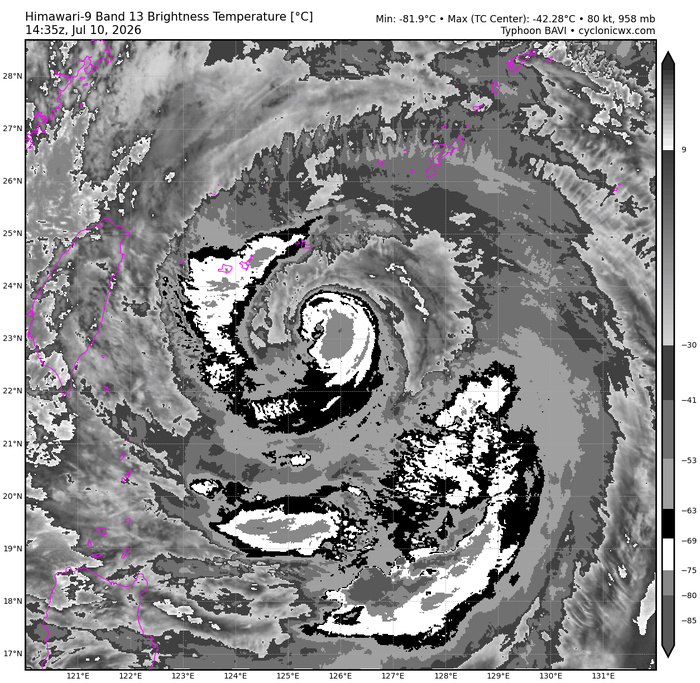 WESTERN PACIFIC: TY 09W(BAVI) CAT 1 US,with a massive circulation, forecast to track very close or over ISHIGAKI island within 12h before making landfall over WENZHOU/Invest 97W/Invest 90C/10@1530 UTC WESTERN PACIFIC: TY 09W(BAVI) CAT 1 US,with a massive circulation, forecast to track very close or over ISHIGAKI island within 12h before making landfall over WENZHOU/Invest 97W/Invest 90C/10@1530 UTC