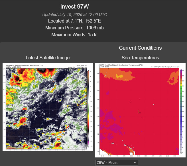 WESTERN PACIFIC: TY 09W(BAVI) CAT 1 US,with a massive circulation, forecast to track very close or over ISHIGAKI island within 12h before making landfall over WENZHOU/Invest 97W/Invest 90C/10@1530 UTC