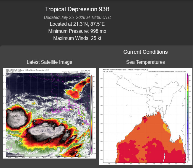 WESTERN PACIFIC: Typhoon 11W(NOUL) CAT 2 US making landfall East of HONG KONG/HU 06E(FAUSTO) CAT 2 /TS 07E(GENEVIEVE) forecast to peak at CAT 4 by 72 hours/Invest 93B//25@2130 UTC 