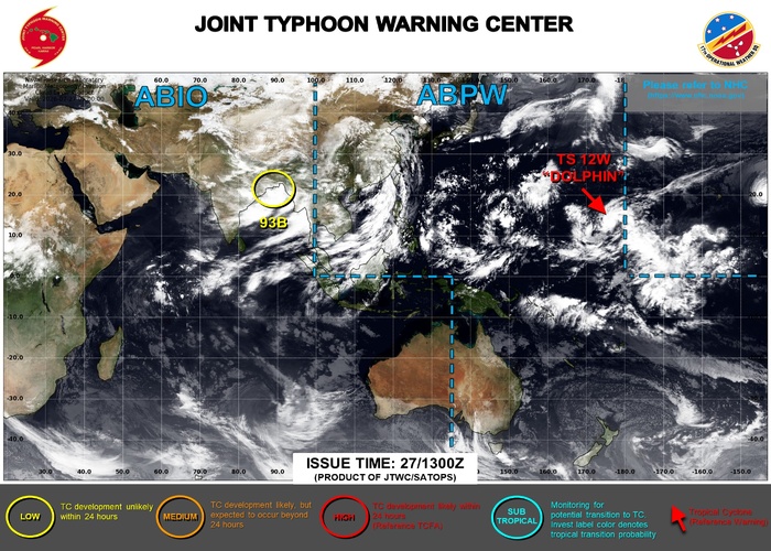 JTWC IS ISSUING 6 HOURLY WARNINGS AND 3 HOURLY SATELLITE BULLETINS ON 12W.  3 HOURLY SATELLITE BULLETINS ARE ISSUED ON 93B AND 06E