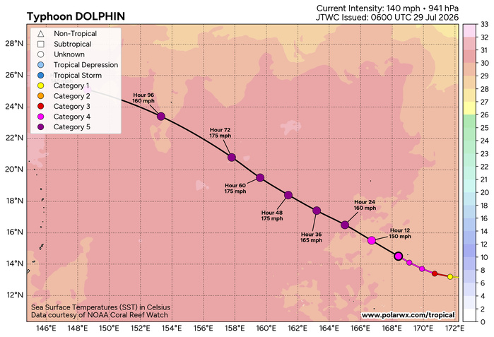 WESTERN PACIFIC: TY 12W(DOLPHIN) CAT 4 US, an ERC momentarily stopped a stunning ERI event of 80kt/24h,CAT 5 forecast within 24h/EASTERN PACIFIC: HU 07E(GENEVIEVE) still powerful//29@1130 UTC WESTERN PACIFIC: TY 12W(DOLPHIN) CAT 4 US, an ERC momentarily stopped a stunning ERI event of 80kt/24h,CAT 5 forecast within 24h/EASTERN PACIFIC: HU 07E(GENEVIEVE) still powerful//29@1130 UTC