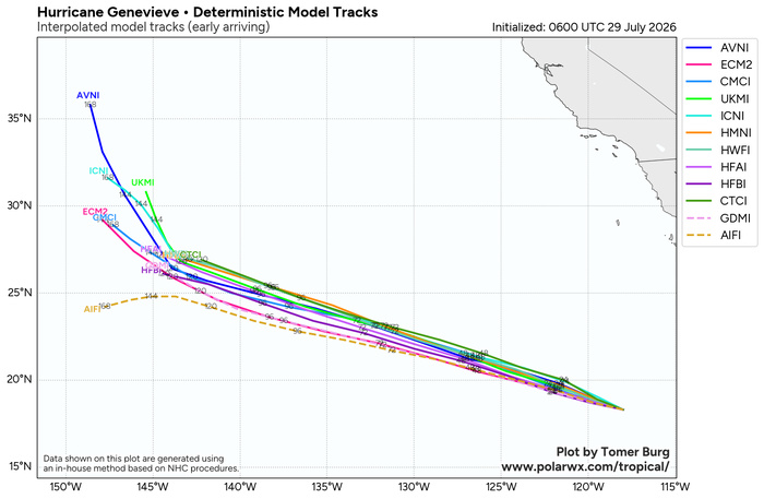 WESTERN PACIFIC: TY 12W(DOLPHIN) CAT 4 US, an ERC momentarily stopped a stunning ERI event of 80kt/24h,CAT 5 forecast within 24h/EASTERN PACIFIC: HU 07E(GENEVIEVE) still powerful//29@1130 UTC