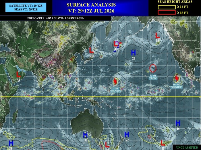 WESTERN PACIFIC: TY 12W(DOLPHIN) CAT 4 US, an ERC momentarily stopped a stunning ERI event of 80kt/24h,CAT 5 forecast within 24h/EASTERN PACIFIC: HU 07E(GENEVIEVE) still powerful//29@1130 UTC WESTERN PACIFIC: TY 12W(DOLPHIN) CAT 4 US, an ERC momentarily stopped a stunning ERI event of 80kt/24h,CAT 5 forecast within 24h/EASTERN PACIFIC: HU 07E(GENEVIEVE) still powerful//29@1130 UTC