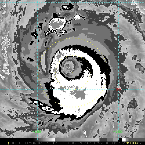 WESTERN PACIFIC: TY 12W(DOLPHIN) 3rd ERC near completion,still powerful CAT 4 US/EASTERN PACIFIC: 07E(GENEVIEVE) nicely depicted by SAR//01@1000 UTC