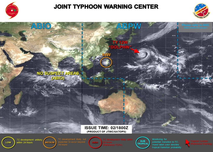 JTWC IS ISSUING 6 HOURLY WARNINGS AND 3 HOURLY SATELLITE BULLETINS ON 12W. 3 HOURLY SATELLITE BULLETINS ARE ISSUED ON 94W JTWC IS ISSUING 6 HOURLY WARNINGS AND 3 HOURLY SATELLITE BULLETINS ON 12W. 3 HOURLY SATELLITE BULLETINS ARE ISSUED ON 94W