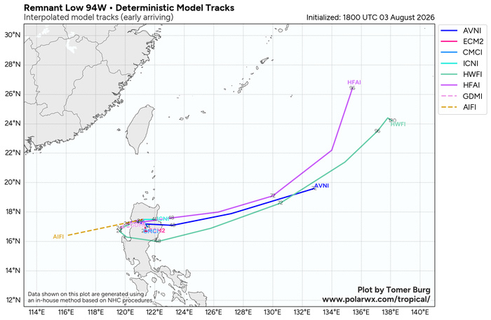 WESTERN PACIFIC: TY 12W(DOLPHIN) CAT 2 US, 4th ERC failed to complete, tracking close to IWO TO island within 12 hours/Invest 94W//03@2230 UTC