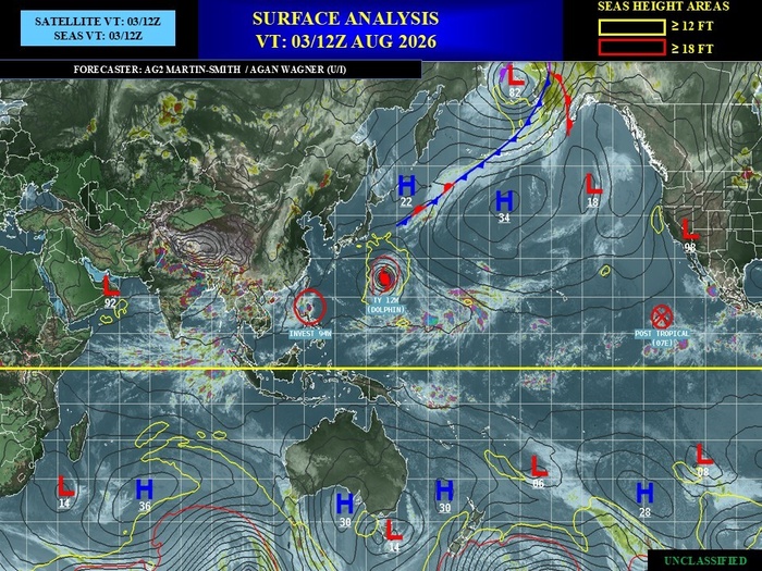 WESTERN PACIFIC: TY 12W(DOLPHIN) CAT 2 US, 4th ERC failed to complete, tracking close to IWO TO island within 12 hours/Invest 94W//03@2230 UTC
