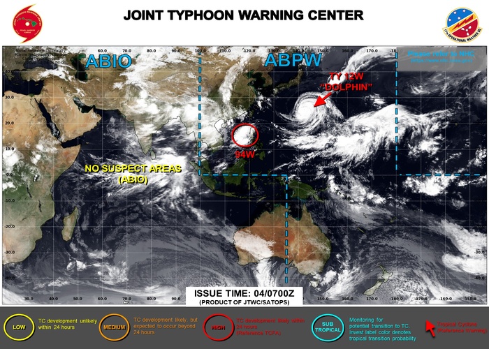 JTWC IS ISSUING 6 HOURLY WARNINGS AND 3 HOURLY SATELLITE BULLETINS ON 12W. 3 HOURLY SATELLITE BULLETINS ARE ISSUED ON 94W