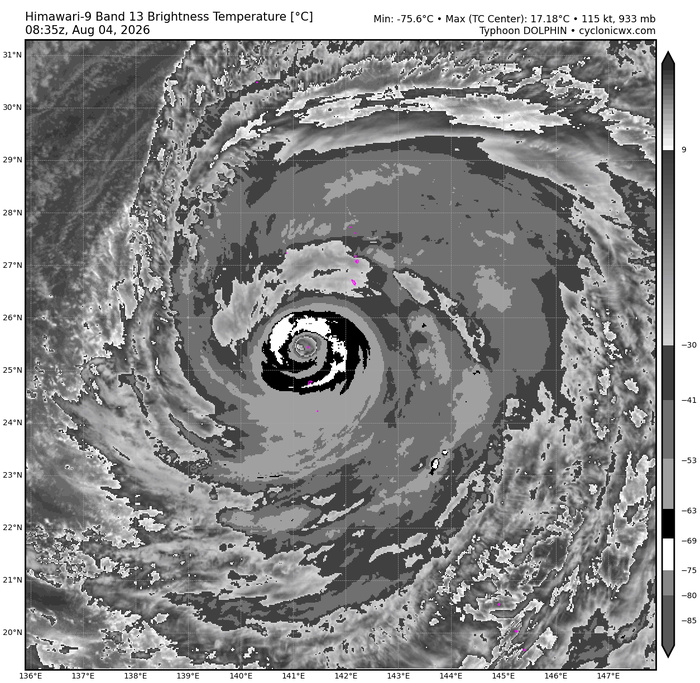 WESTERN PACIFIC: TY 12W(DOLPHIN) temporarily back to CAT 4 US with the unexpected inner core re-consolidation/Invest 94W//04@1000 UTC