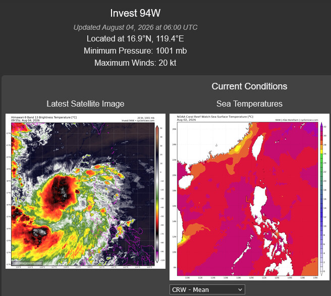 WESTERN PACIFIC: TY 12W(DOLPHIN) temporarily back to CAT 4 US with the unexpected inner core re-consolidation/Invest 94W//04@1000 UTC