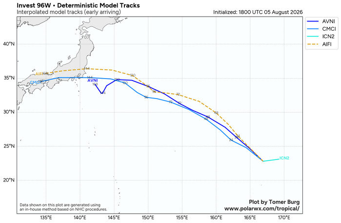 WESTERN PACIFIC: TY 12W(DOLPHIN) down from CAT4 US to CAT 1 in 36h, gradually approaching OKINAWA/TS 13W(KUJIRA)/Invest 96W//05@2200 UTC