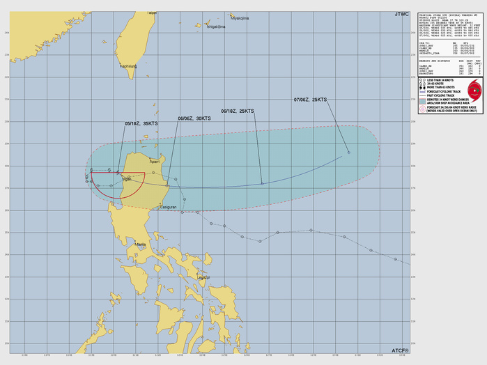 WESTERN PACIFIC: TY 12W(DOLPHIN) down from CAT4 US to CAT 1 in 36h, gradually approaching OKINAWA/TS 13W(KUJIRA)/Invest 96W//05@2200 UTC