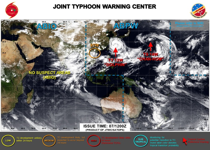 JTWC IS ISSUING 6 HOURLY WARNINGS AND 3 HOURLY SATELLITE BULLETINS ON 12W AND ON 14W. JTWC IS ISSUING 6 HOURLY WARNINGS AND 3 HOURLY SATELLITE BULLETINS ON 12W AND ON 14W.
