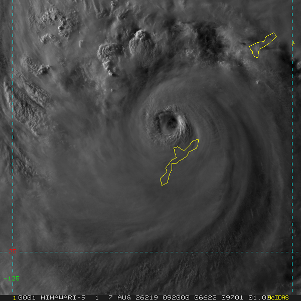 WESTERN PACIFIC: TY 12W(DOLPHIN) CAT 2 US, the pinhole eye scrapes the coast of NW OKINAWA,landfall in CHINA forecast in approx 60h/TS 14W(CHAN HOM)/Invests 97W & 98W//07@1030 UTC