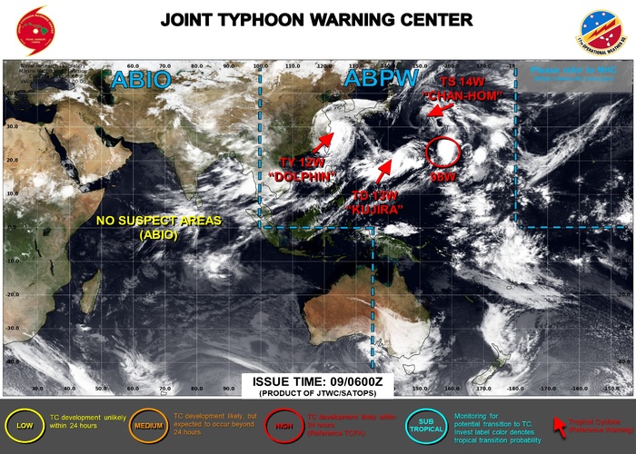 JTWC IS ISSUING 6 HOURLY WARNINGS AND 3 HOURLY SATELLITE BULLETINS ON 12W , 14W and 13W. 3 HOURLY SATELLITE BULLETINS ARE ISSUED ON 98W