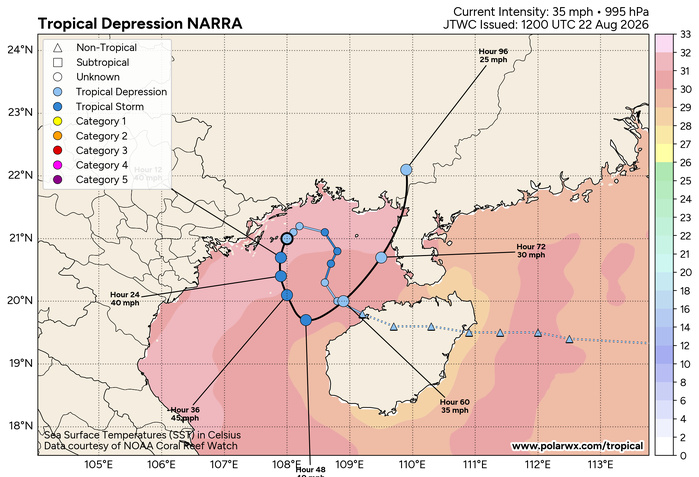 WESTERN PACIFIC:TY 17W(SAUDEL) CAT 3 US,RI past 24 hours,forecast to peak at Super Typhoon Intensity by 36h/TS 18W(NARRA)/Invest 94W/CENTRAL PACIFIC:TD 19W/94W/CENTRAL PACIFIC:HU 01C(LALA) /TS 02C(MOKE)//22@1630 UTC
