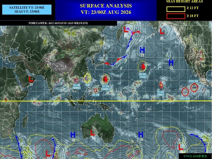 REUNION: données climatologiques du 23/08/2026