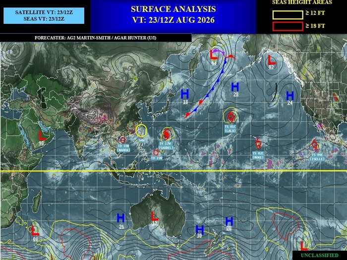 REUNION: données climatologiques du 23/08/2026