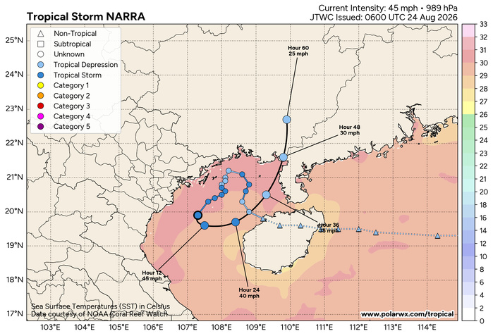 WESTERN PACIFIC: TY 17W(SAUDEL) CAT 3 US  failed to reach STY Intensity,to track close North of OKINAWA by 36h/TS 18W(NARRA)/TD 19W(ATSANI)/98W/CPA:TS 01C(LALA)/TS 02C(MOKE)//EPA:TS 09E(ISELLE)/91E/ATL:95L//24@1100UTC