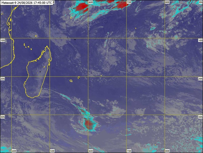 MAURICE: données climatologiques du 24/08/2026