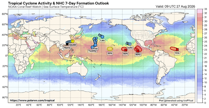 WESTERN PACIFIC: TY 17W(SAUDEL)CAT 1 US to make landfall over Eastern CHINA before 24 hours/TS 20W/TS 21W(ETAU)/CPA:TS 01C(LALA) still there/EPA:09E(ISELLE)/93E/94E/ATL:96L//27@1100 UTC WESTERN PACIFIC: TY 17W(SAUDEL)CAT 1 US to make landfall over Eastern CHINA before 24 hours/TS 20W/TS 21W(ETAU)/CPA:TS 01C(LALA) still there/EPA:09E(ISELLE)/93E/94E/ATL:96L//27@1100 UTC