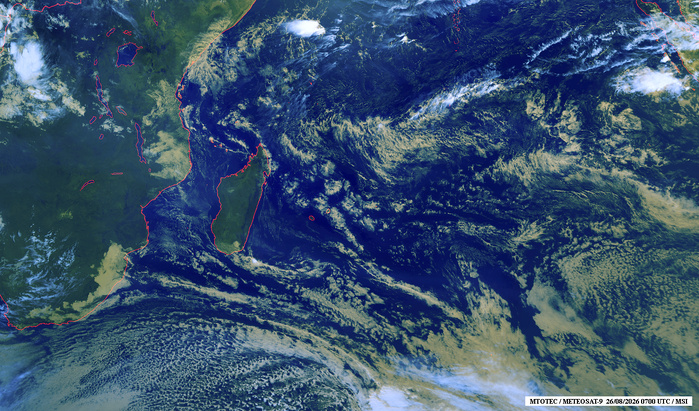 ILES SOEURS: Maurice/Réunion/Rodrigues/Agaléga/Tromelin: relevés climatologiques du 26/08/26
